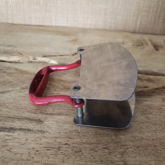 Vtg 30s 40s Rustic Double Blade Rocking Herb Chopper Pastry Blender Mezzaluna - Picture 5 of 10